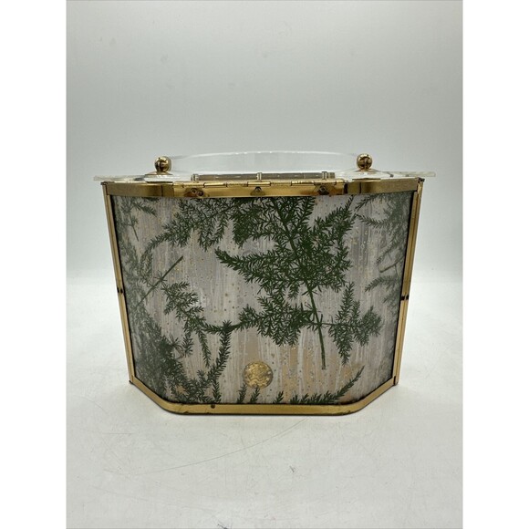 Vintage MCM Majestic Lucite Purse Handbag Pressed Pine Tree Branches - Picture 6 of 16